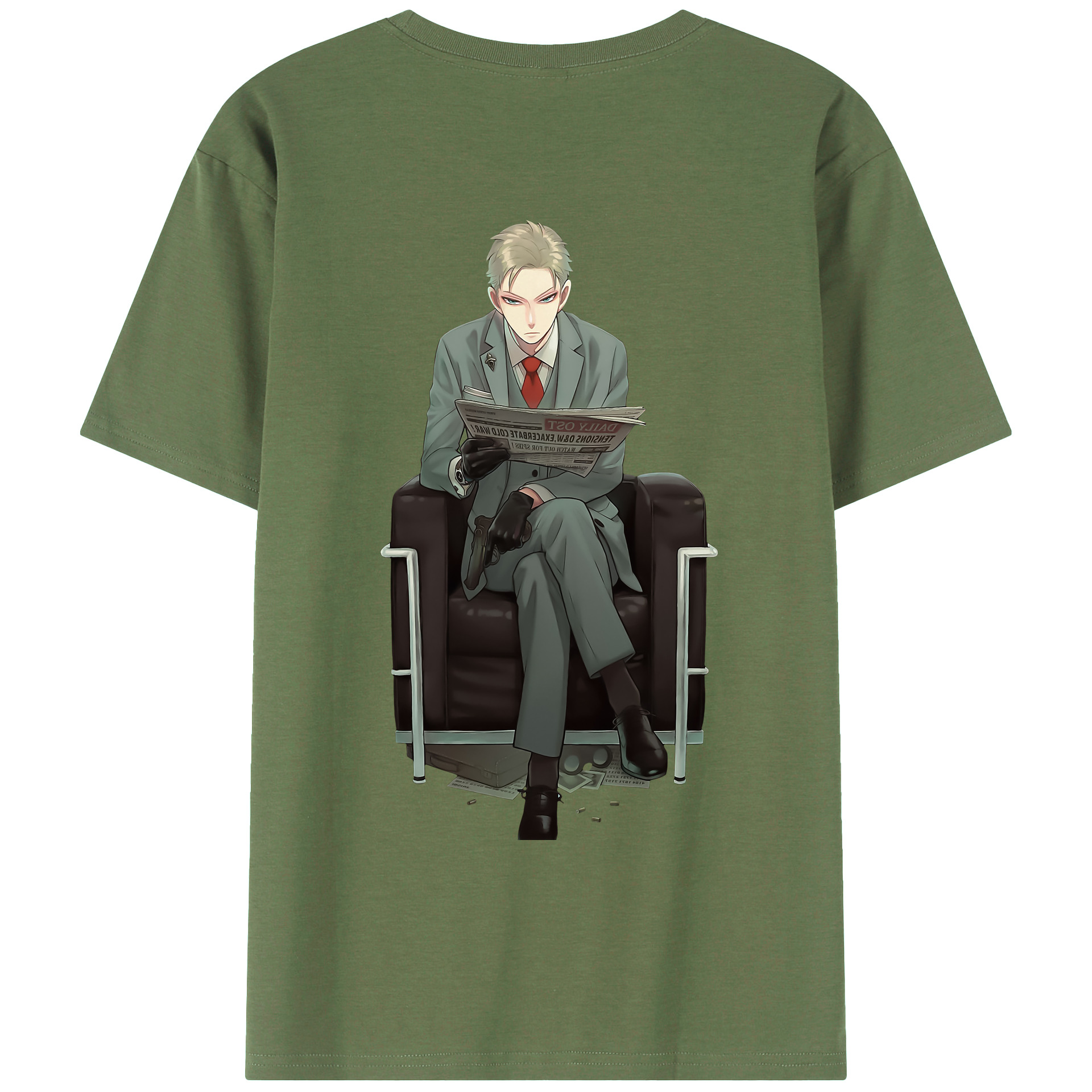 （画像用） SPY×FAMILY间谍家家酒 綿100％ メンズ半袖Tシャツ（バックプリント） 通気性